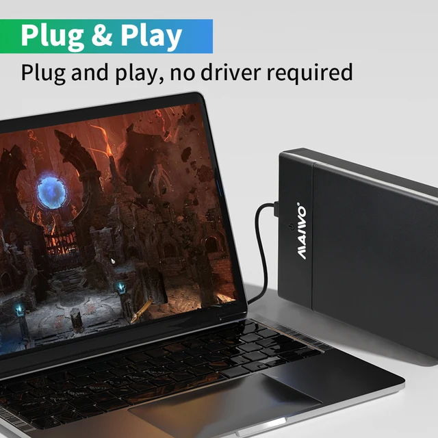 PC Game Console AAA Gaming External Hard Drive 12TB Built in 390 Large Games Playnite System HDD For WIN PC/Laptop Plug and Play 2