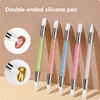 Nail Art Pen Double Head Silicone Flower Sculpting Pen Adjustable Glue Stick Embossing Pen Nail Art Brush Every Home Tool 1