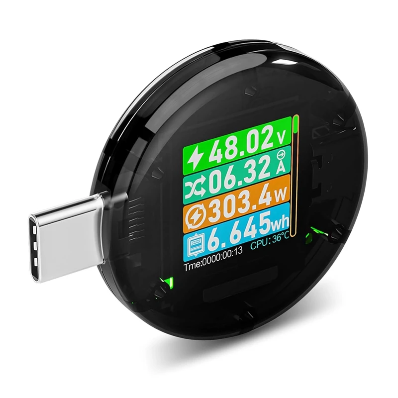 

USB C измеритель мощности тестер, USB мультиметр напряжения тока ампер цифровой тестер для зарядных устройств кабель внешнего аккумулятора
