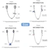 New Sparkling 925 Sterling Silver Clasp Round Clip Charms Daisy Feather Fit Original Pendant Beads Safety Chain Bracelet Jewelry 4