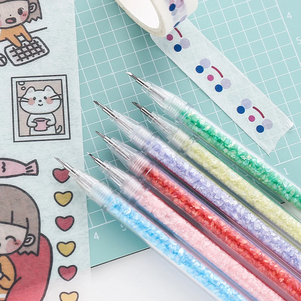 학생 선물 안전 DIY 휴대용 조각 펜 문구류 종이칼