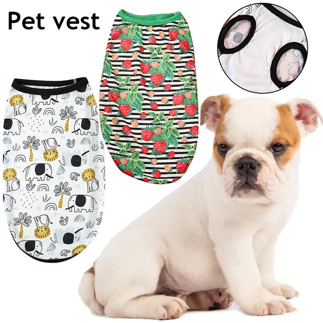 Summer Classic Cartoon Printing Pet Vest: The Perfect Outfit for Your Furry Friend