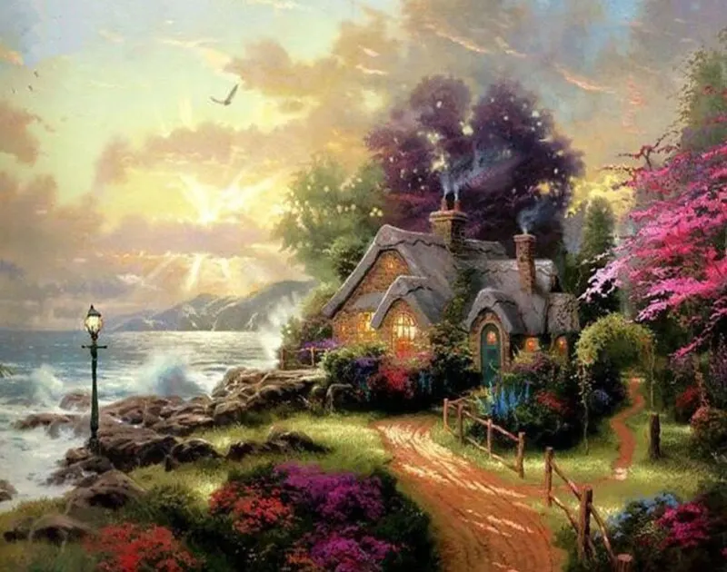 thumbnail image 1 of GATYZTORY 40x50cm Lienzo de paisaje natural sin marco Obra de arte Decoración del hogar Regalo único, 1 of 5