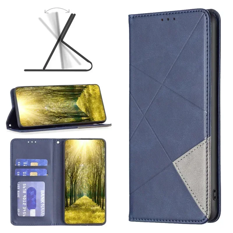 Leather Wallet Phone Case with Magnetic Closure for Xiaomi Redmi Note 14 Pro+ 5G
