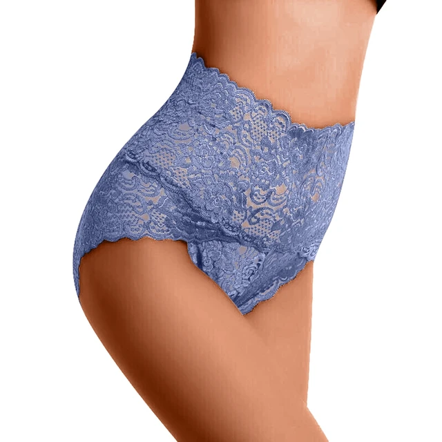 New Sexy High Waist Underwear Women's Thin Hollow Lace Ladies