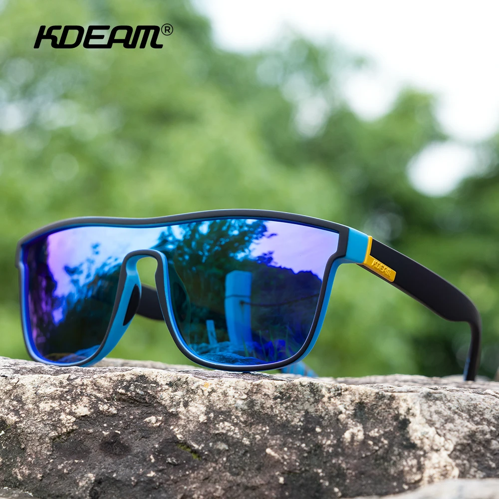 KDEAM Men's Polarized XL Sports Sunglasses with Zipper Case