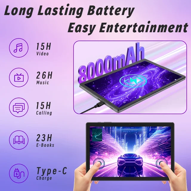 2025 10.95" Android 15 Tablet 12GB RAM 128GB ROM 2