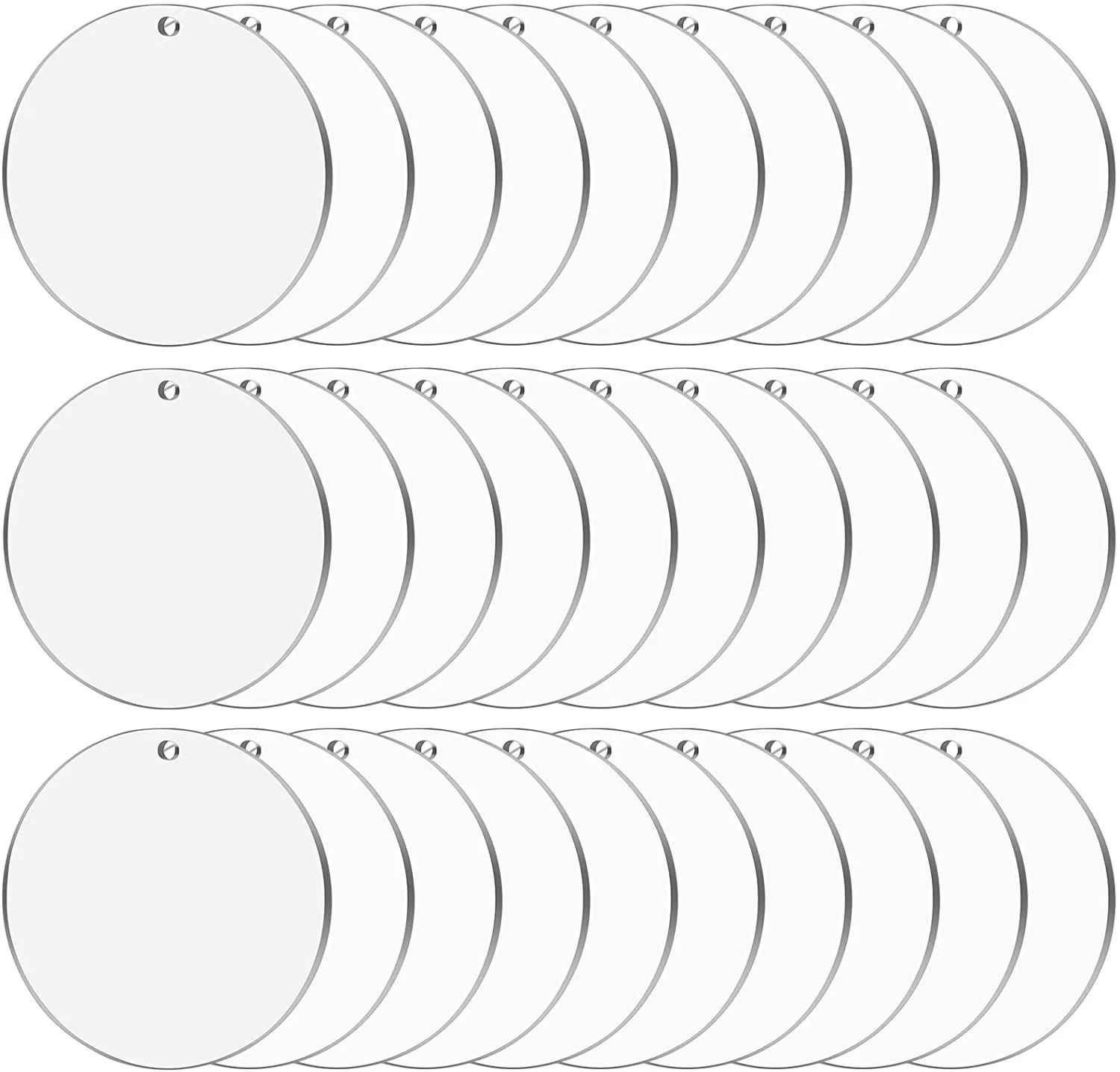 5/7.5/10/15cm Clear Acrylic Circle Blank Sheet Round Acrylic Discs for Art  Project Painting