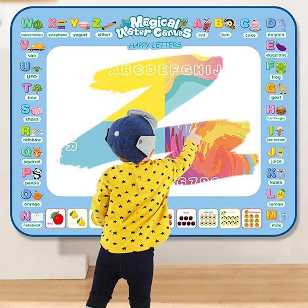 Magic Water Drawing Mat Coloring Doodle Mat with Magic Pen Montessori Toys Painting Board Educational Toys Water Canvas for Kids
