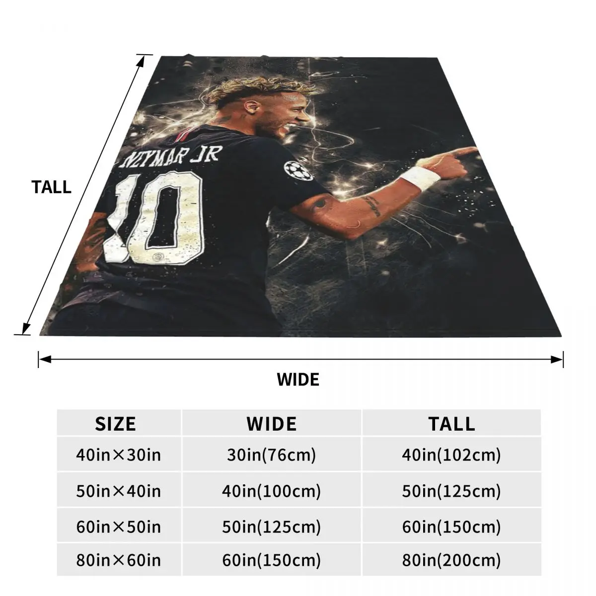 Neymar Art Blanket Fleece Warm Sofa Throw Blankets For Couch Bedding Outdoor Throws Bedspread Quilt 3