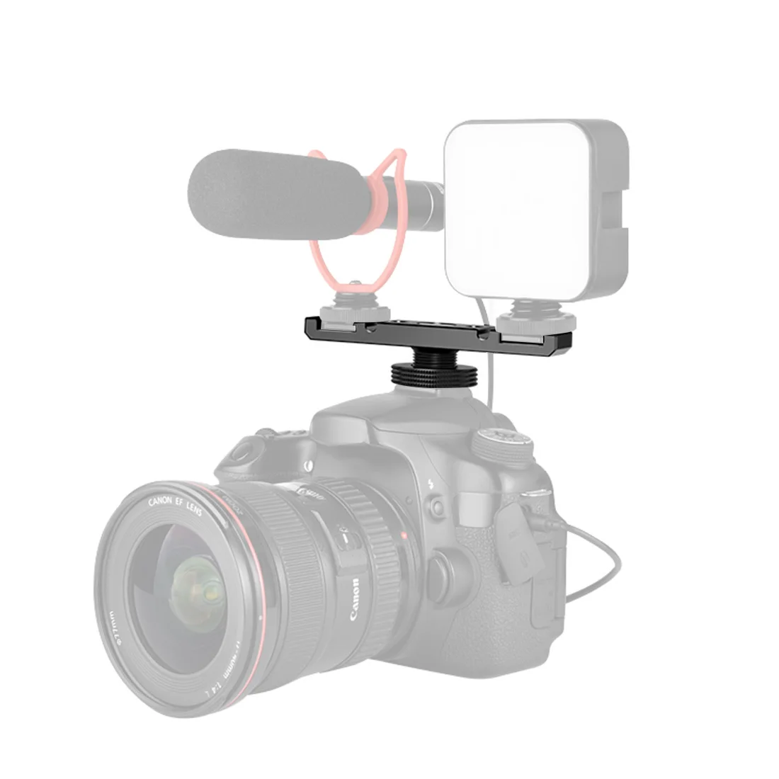 Aluminium Cold Shoe Mount Verlängerung Halterung Kamera Käfig Mic Licht Stehen Monitor Halter für Gopro Insta360 OSMO Vlog Zubehör – Detail 13