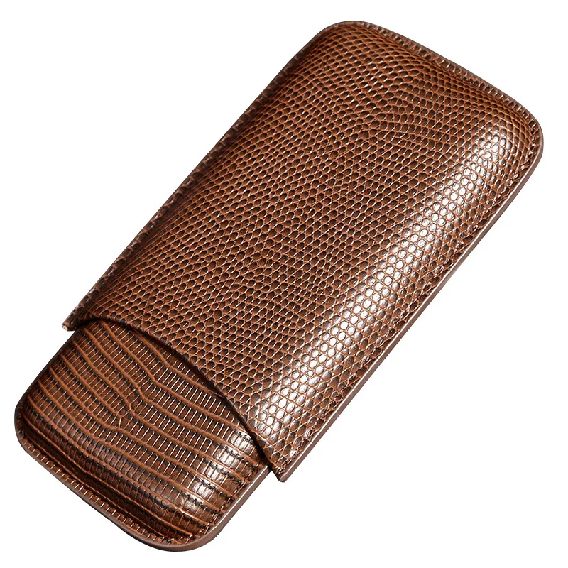 Light Luxury and Portable Leather Cigar Case 3 Holds Portable Cigars Pouch Humidor  Box Travel Smoking Storage Accessories - AliExpress