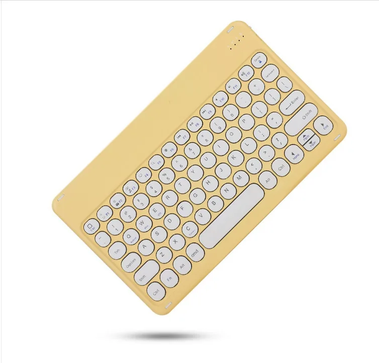 Wireless Bluetooth Keyboard with Round Keycaps and Long-Lasting Battery