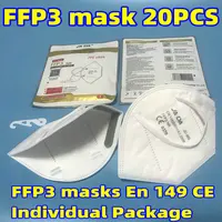 FFP3 masks 3D Protective Face Mask Eu Approved En 149 CE 0370 Respiratory Protection Individual Package  Disposable 7-layer 1