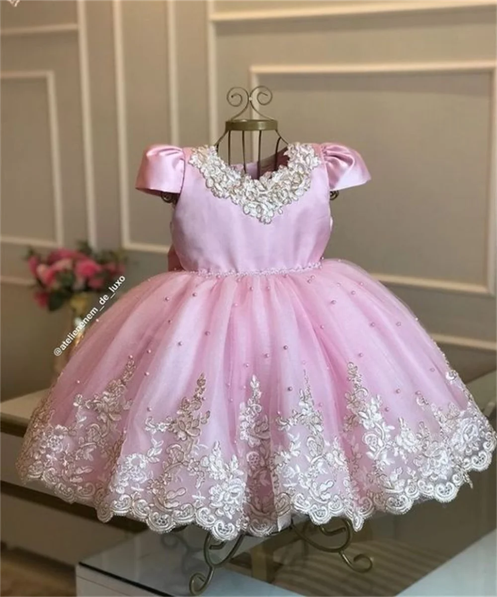 Flower Girl Wedding Dresses Toddler Pink Birthday Bodysuit