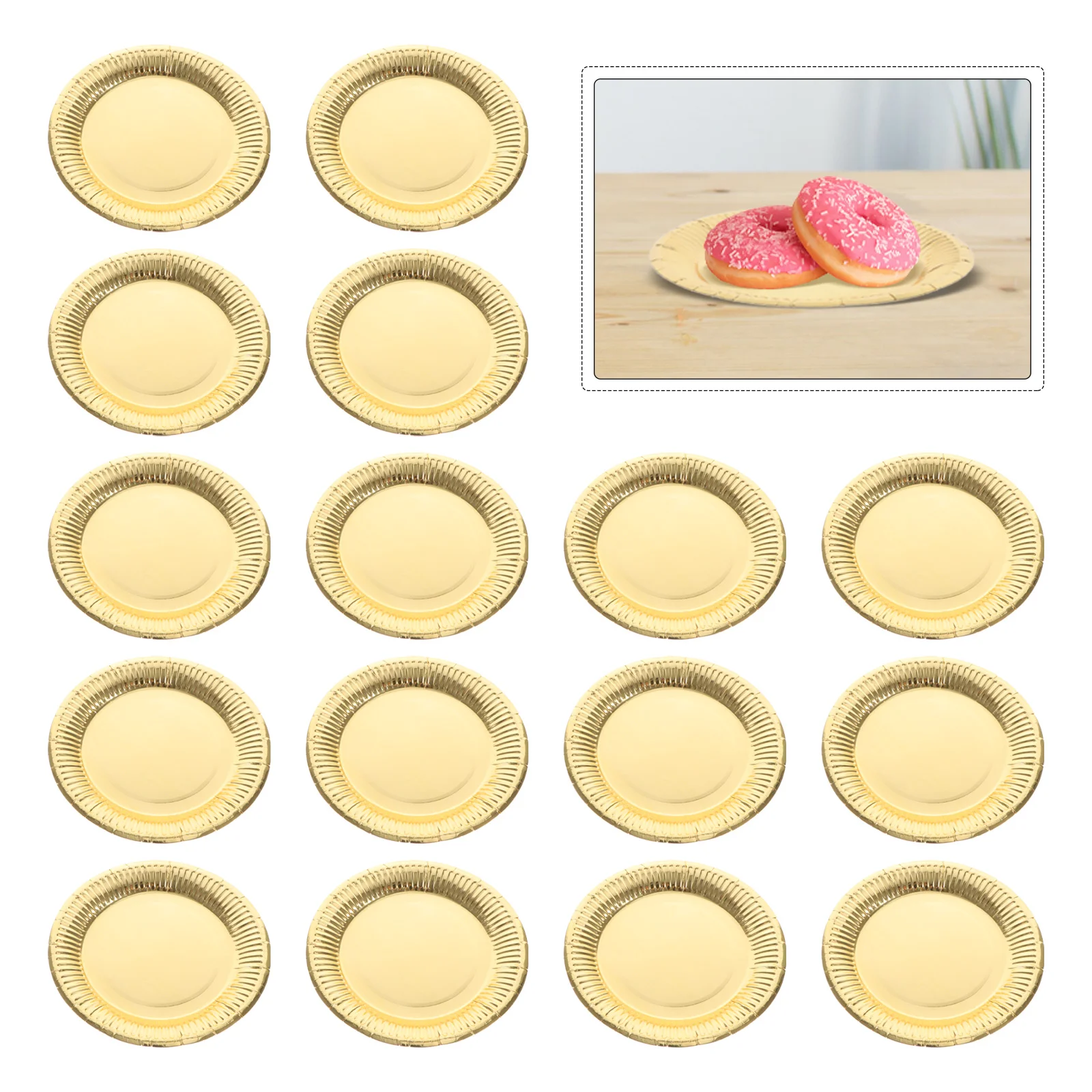 Plastic Plates Party Paper Plate Tableware Simple Plates Trays Flatware Supplies 20 Pcs 100 Units
