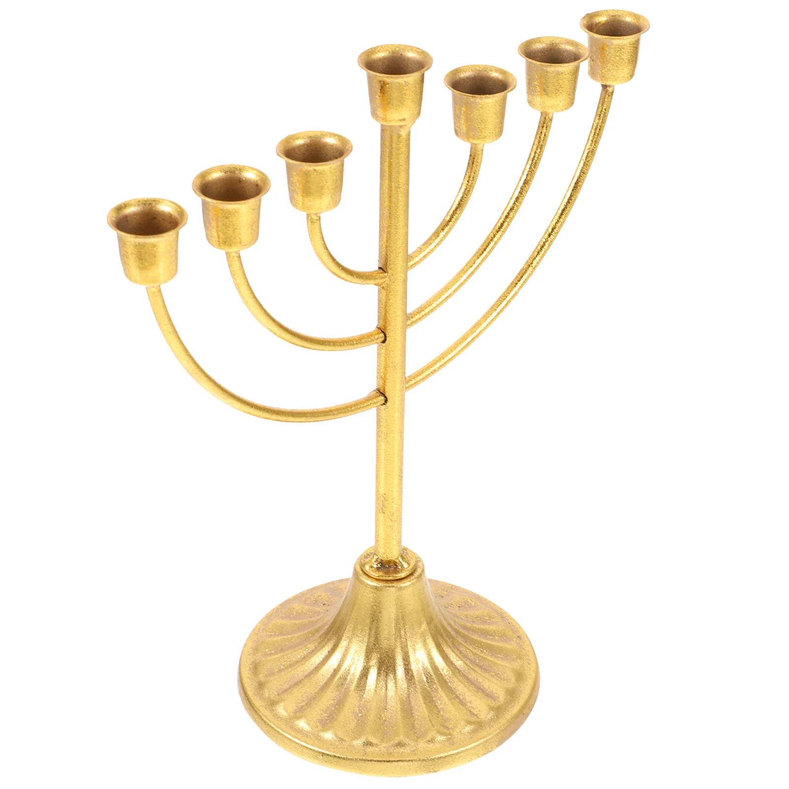 Candle Holders Jewish Candle Holder Hanukkah Menorah Candle Holder 7 Branch Traditional Candelabra Candlestick Holders Metal Stand