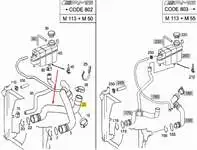 

Store code: 36146 for radiator hose lower W220