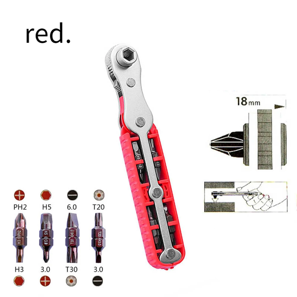 

New Practical Ratchet Screwdriver Hand Tools Bidirectional Control Cross Slotted For Profile Bits Hexagon Torx