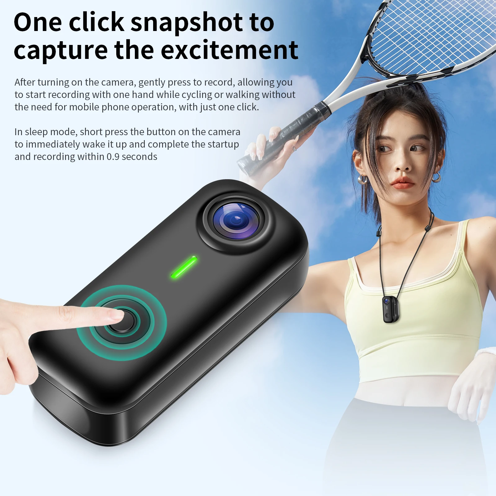 Mini Caméra Sport HD 1080P Étanche - Action Cam pour Sports Extrêmes
