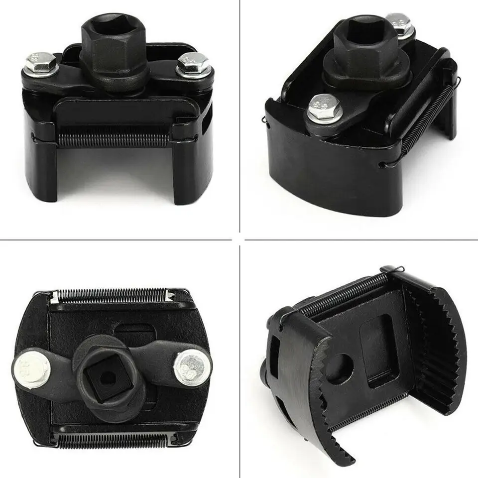 EVTSCAN Chiave Per Filtro Olio Universale A U: 2 Griffe In Acciaio Fuso Regolabile 80-105mm Per Filtri Auto, Con Attacco 1/2 Pollice