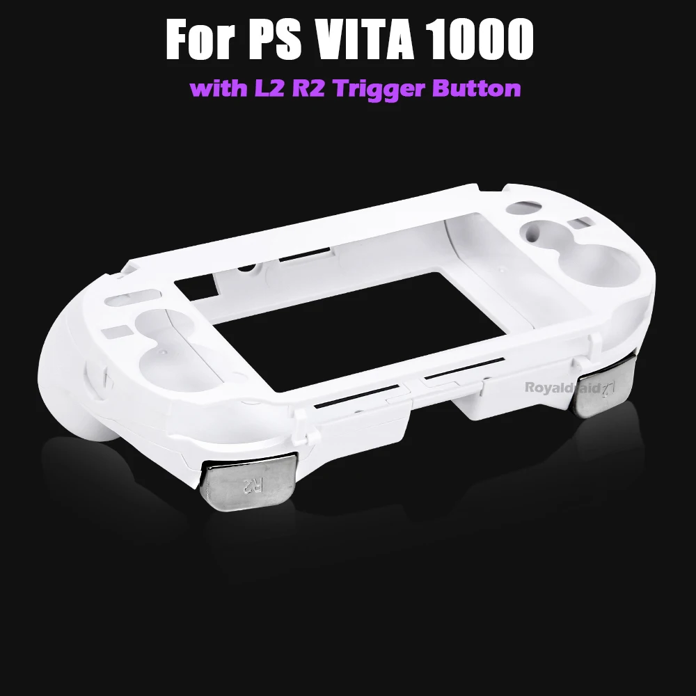 White Replacement Frosted Hand Grip Joypad Stand Case with L2 R2 ...