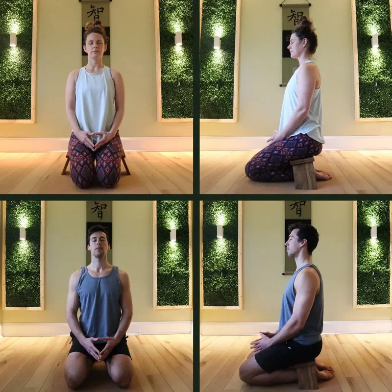 Sedia da meditazione in legno massello, sgabello da yoga pieghevole, sedia da preghiera mindfulness, sgabello inginocchiato da meditazione, sedia bassa giapponese