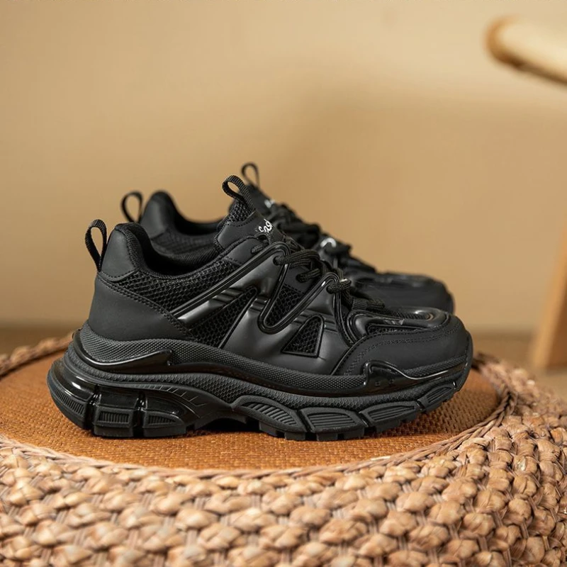 

Sneakers Women Autumntime Thick Bottom Elevated Increase Mesh Breathable Casual Shoes Simple All-match Shoes for Women