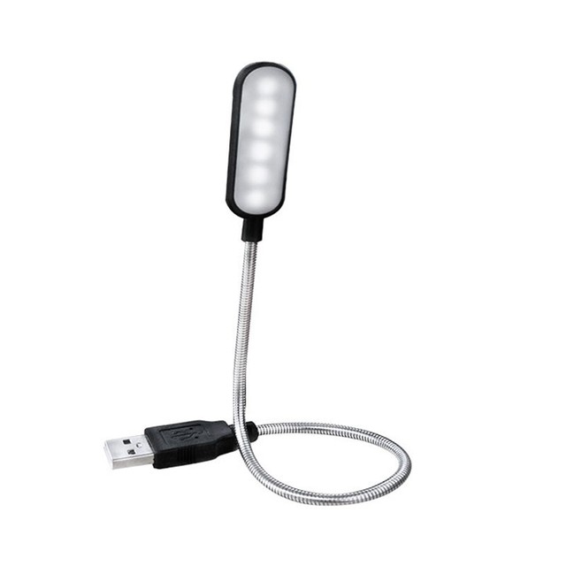 USB LED Mini Book Light Reading Light Table Lamp Flexible 6leds USB Lamp for Power Bank Laptop Notebook PC Computer