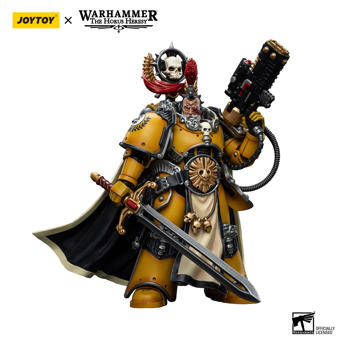 

JOYTOY Warhammer 40k 1/18 Action Figures Anime 12.4cm Imperial Fists Legion Praetor with Power Sword Collection Model Toys