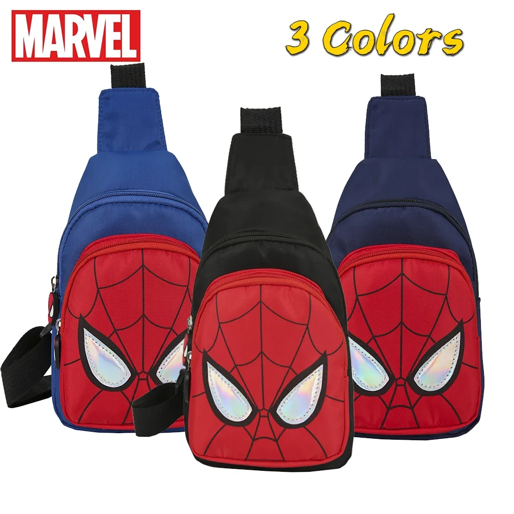 

NEW Spiderman Chest Bag Cartoon Marvel Children Outdoor Casual Fashion One Shoulder Crossbody Bag Student Boys Girls Bag Gift