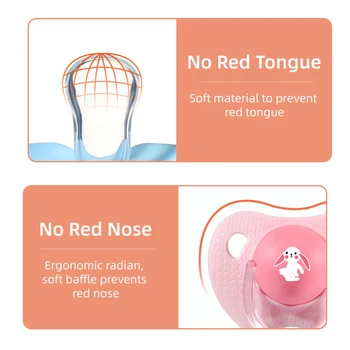 Cartoon Pattern Thumb Shape Toddlers Soothe Kids Newborn Baby Silicone Teething Pacifier 4