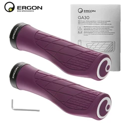 Ergon GA3 Large Ergonomic Mountain Bike Grips - Comfort & Wrist Support, Non - Slip Handle Accessory (GA3 Purple)