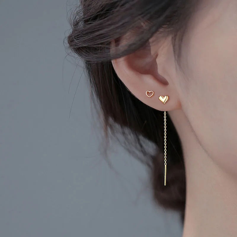 Orecchini pendenti quadrati semplici da donna Orecchini pendenti in lega di acciaio al titanio Ornamenti geometrici per le orecchie in cristallo