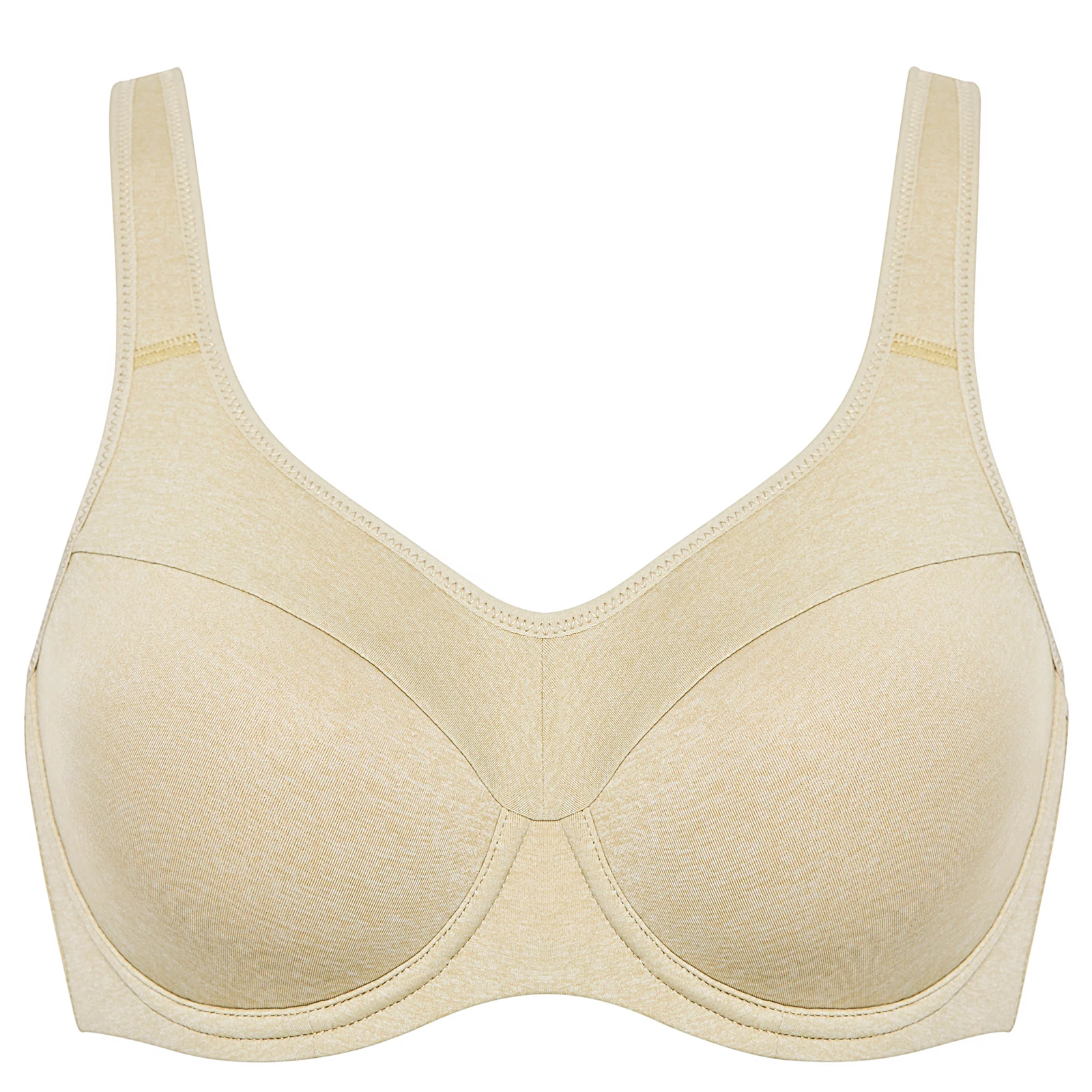 DELIMIRA Women's Plus Size Bra Full Coverage Lightly Lined Molded Cup Underwire Wide Straps Support B C D DD E F G