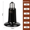 1Pcs 75mm/45mm Reptile Pet Ceramic Heating Lamp No Light Far Infrared Heater Bulb Turtle Snake Lizard Pet Chick Lamp 220-240v 1
