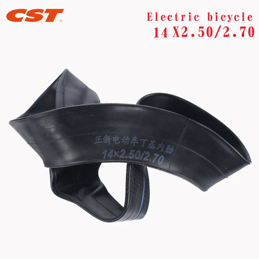 CST Electric Bike Tires12 14 16 18 20" 1.75/2.5/2.7/2.125 /3.0 Bend gas nozzle Kid Bicycle Rubber Inner Tube Camera E-bike Tires