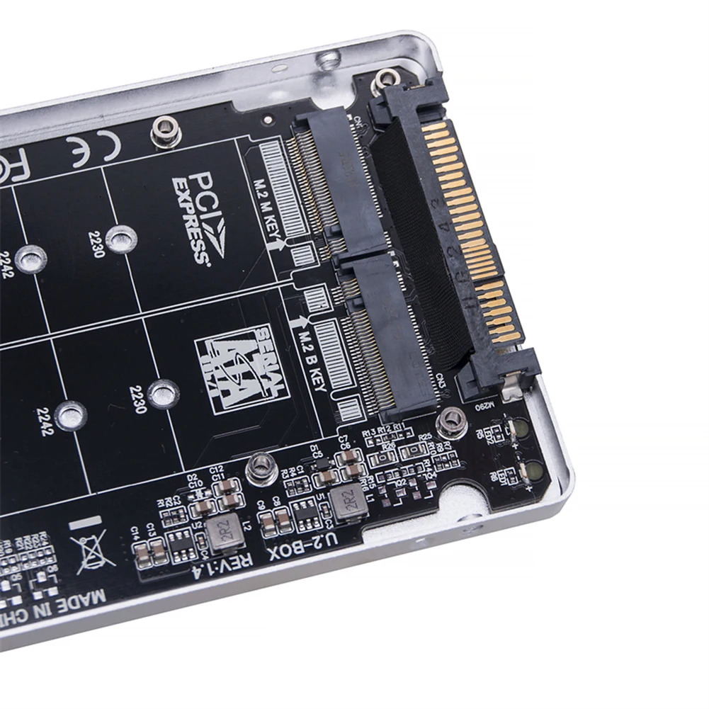 5-1SET M.2 SSD To U.2 Adapter Card M.2 NVMe SATA-Bus NGFF SSD To PCI-e U.2 Adapter with Case M.2 NVME SSD To U.2 SFF8639 Adapter