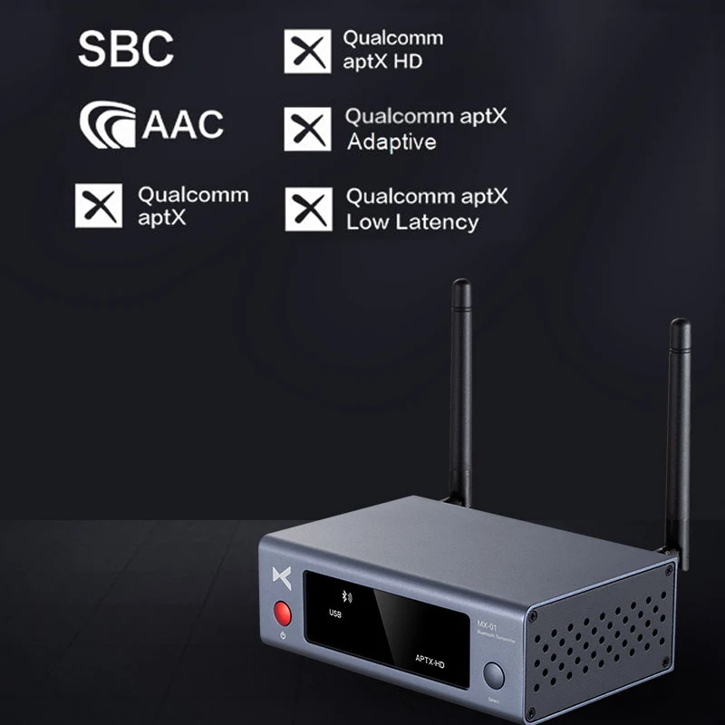 XDUOO MX-01 Bluetooth 5.3 Audio Transmitter BT5.3 USB OPTICAL COAXIAL AUX Inputs Transmitter 100 Meters Transmission MX01