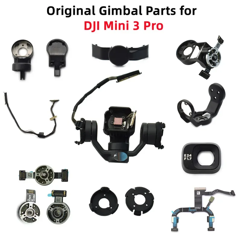 Original PTZ Parts for DJI Mini 3 Pro Drone Gimbal Housing Camera Lens Signal Cable Yaw Pitch Roll Motor Arm Cover Rubber Ball