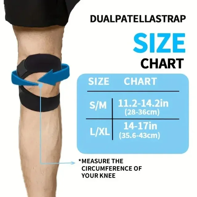 1 PCS Sports Kneepad Double Patellar Knee Patella Tendon Support Strap Brace Pad Protector Open Knee Wrap Band Fitness Men 5