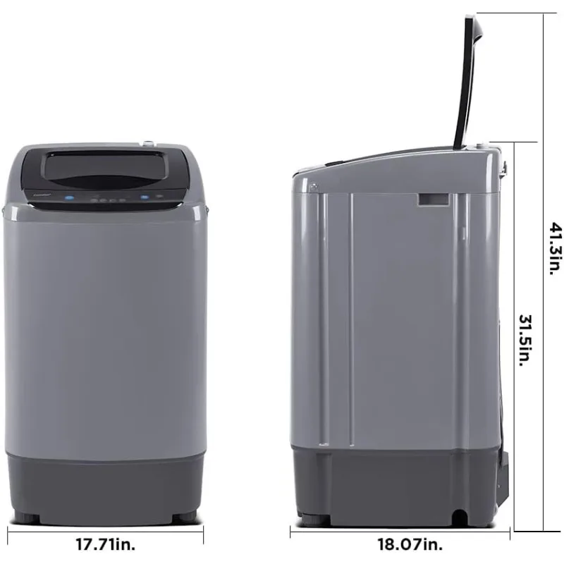 Comfee Portable Washing Machine, 0.9 cu.ft Compact Washer With LED Display, 5 Wash Cycles, 2 Built-in Rollers, Space Saving