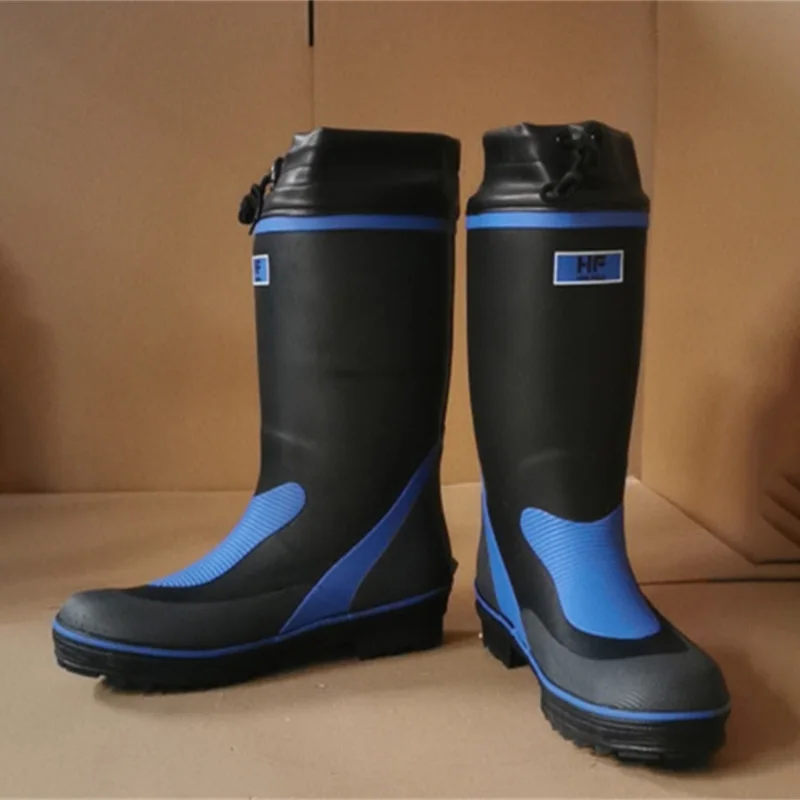 Outdoor Waterproof Fishing Hunting Boots, Wading Rubber Sole High Rain Boots, Anti-slip Reef Rock Fishing Hiking Shoes