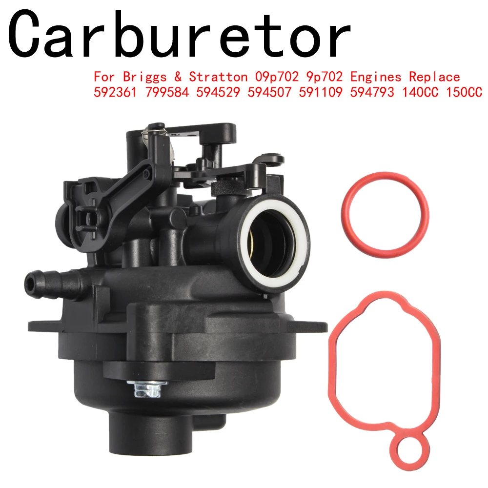 

New Carburetor Carb For Briggs & Stratton 09P702 9P702 Engines Replace 592361 799584 594529 594507 591109 594793 140cc 150cc