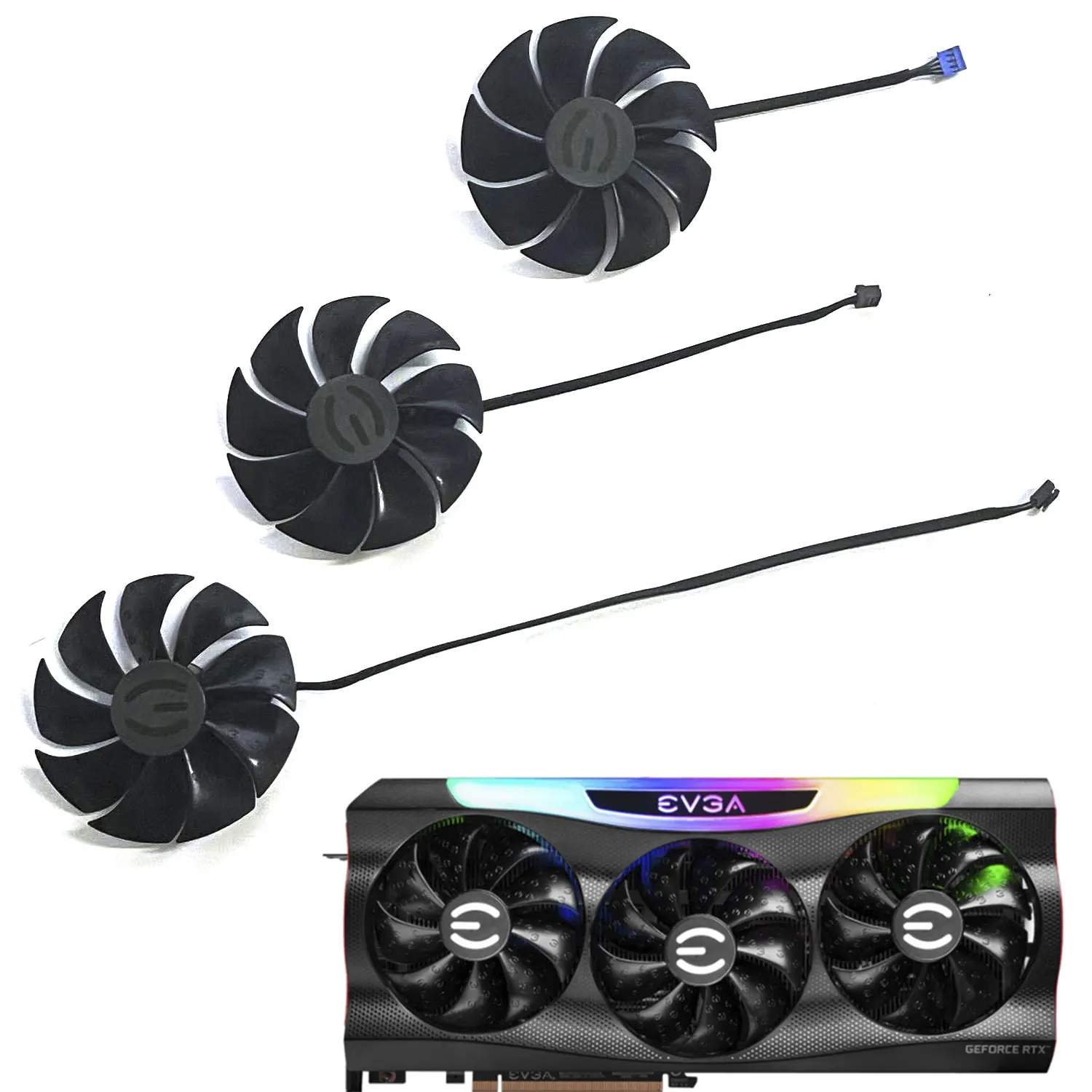 

New 88MM 4PIN PLD09220S12H GPU Cooler for EVGA GeForce RTX 3080 3080 TI 3090 3070 Graphics Card Cooling Fan