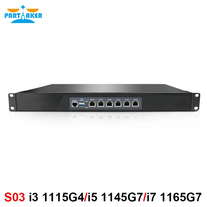 

1U Rackmount Firewall Appliance Intel i3 1115G4 i5 1145G7 i7 1165G7 With 6 Intel I225 I211 NICs Soft Router pfSense OPNsense