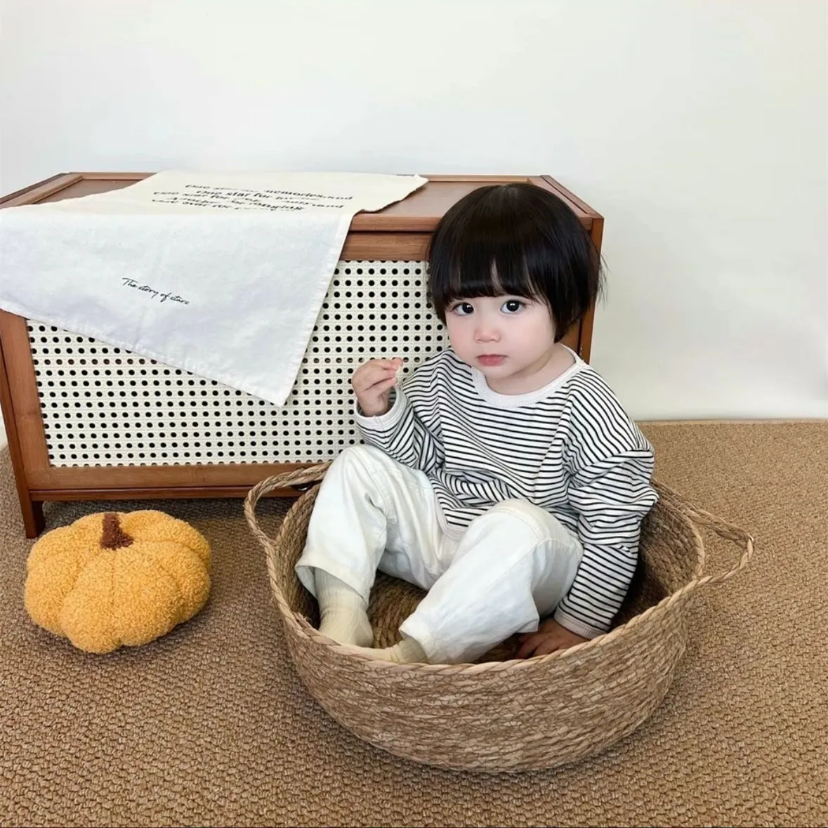 

Модная детская одежда, Повседневные пуловеры с круглым вырезом, рубашка для мальчиков и девочек, футболка с длинным рукавом, новый дизайн, простые полосатые футболки для малышей