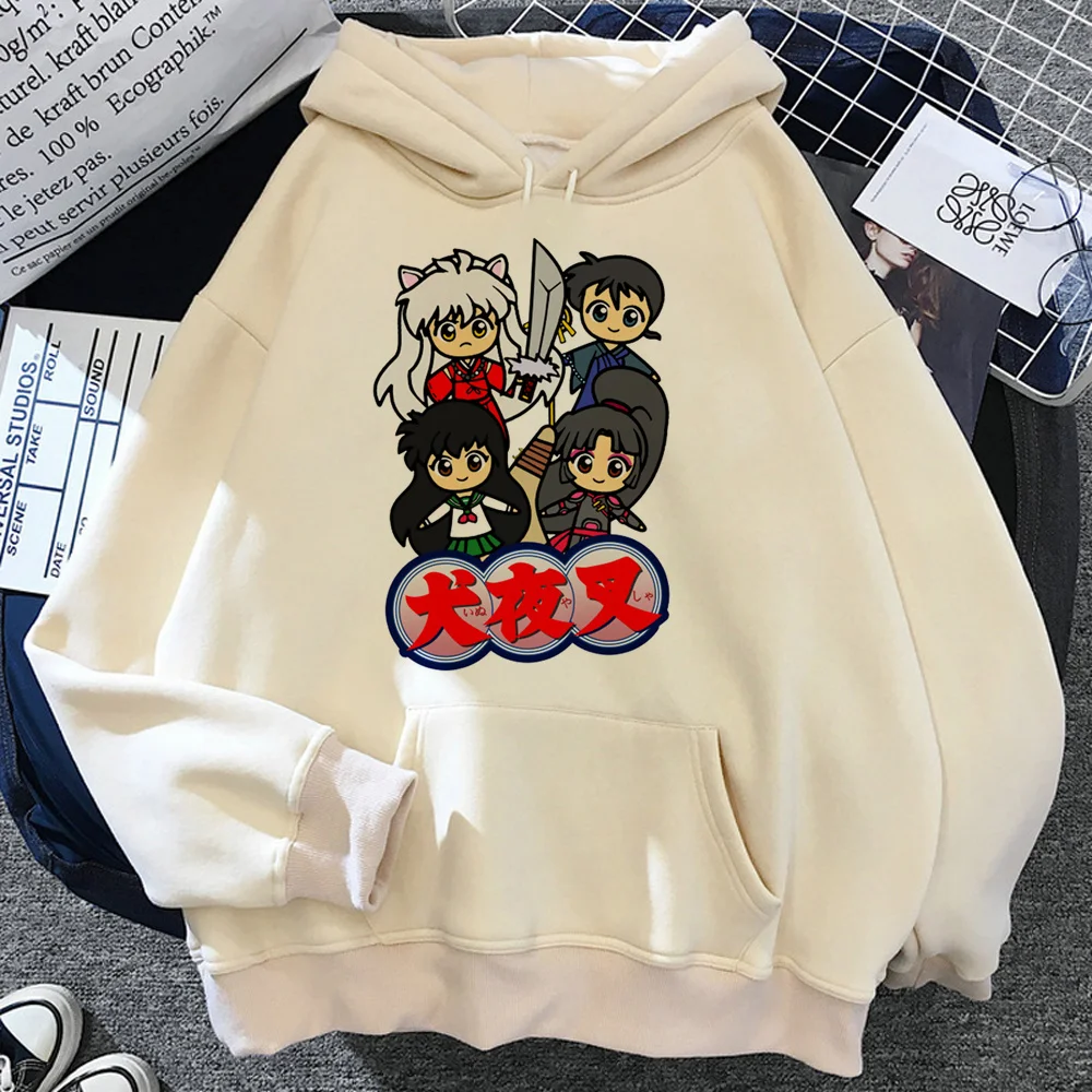 

Inuyasha hoodies women Fleece Korean style harajuku japanese tracksuit female gothic sweatshirts