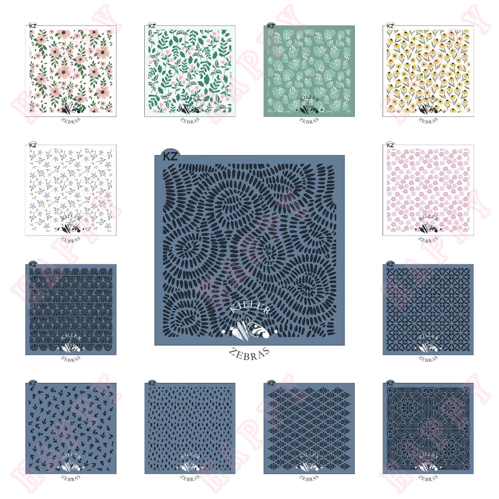 

Plastic Stencils Daisy Lily Secret Garden Flower Clusters Decoration Craft Diary Scrapbook Paper Photo Album Embossing Template