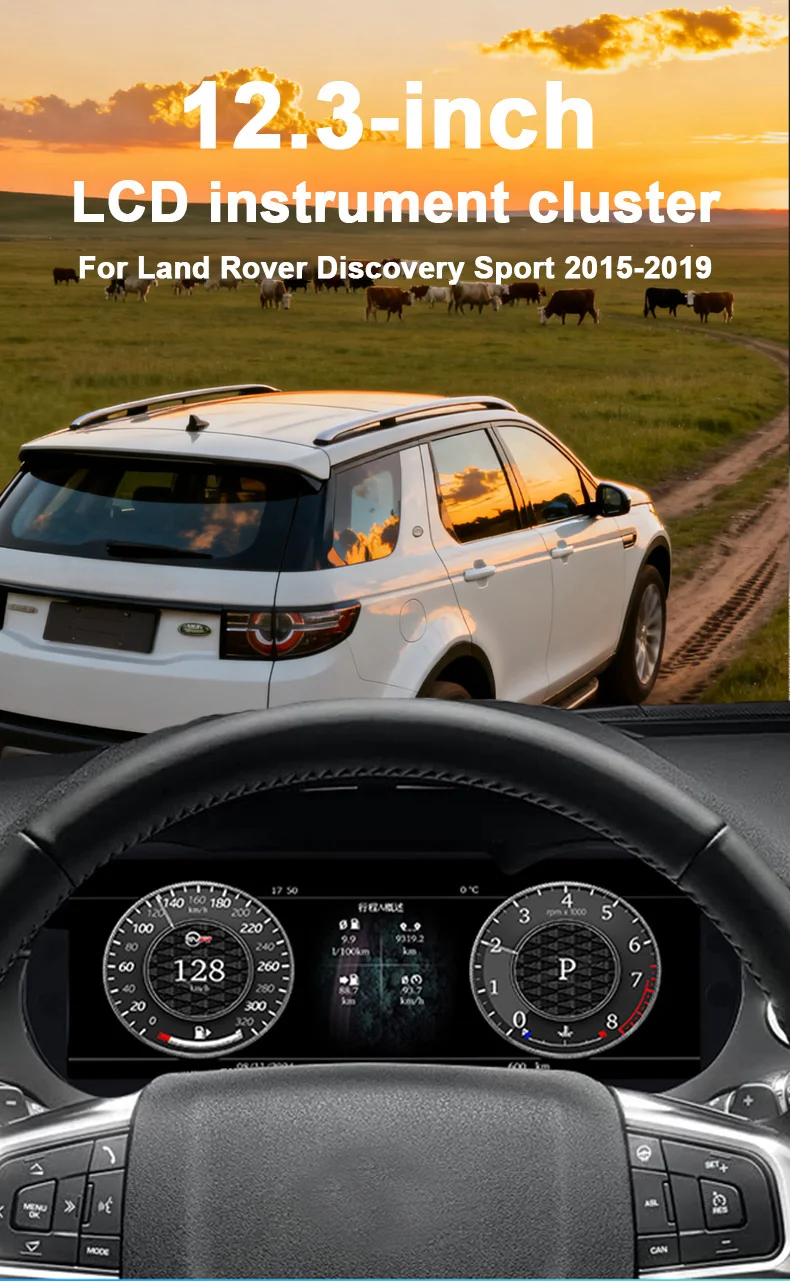 Digital Instrument Cluster For Land Rover Discovery Sport 2015-2019 Speedometer,